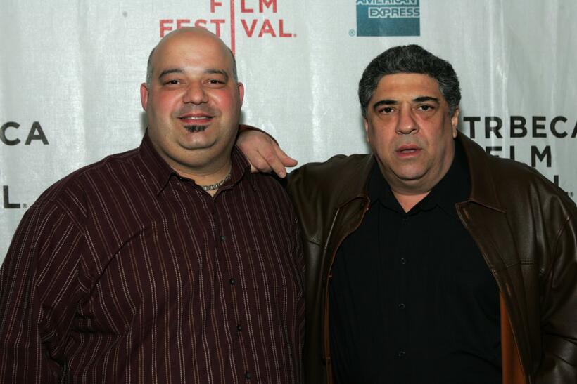 Bobby Funero and Vincent Pastore at the premiere of "Kiss Me Again" during the 5th Annual Tribeca Film Festival.