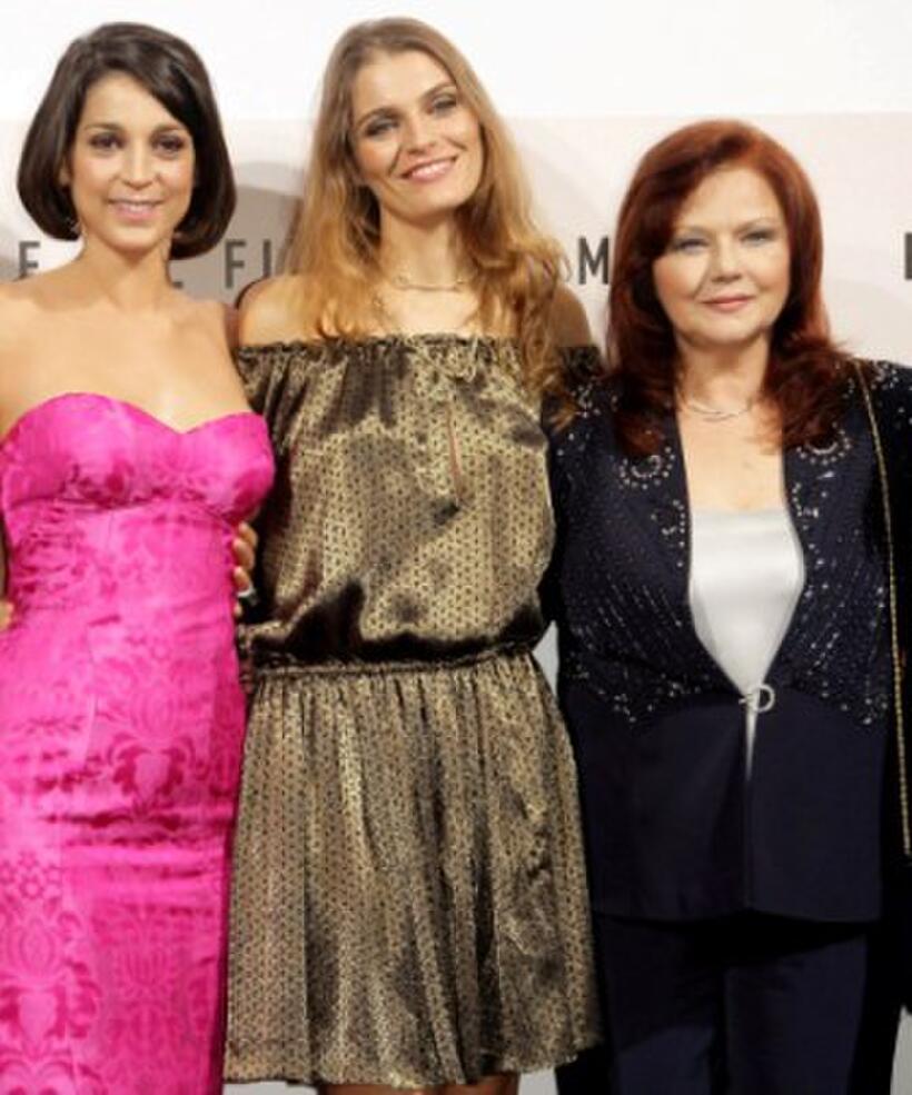 Donatella Finocchiaro, Claudia Zanella and Agostina Belli at the premiere of "Amoure Che Vieni Amore Che Vai" during the 3rd Rome International Film Festival.