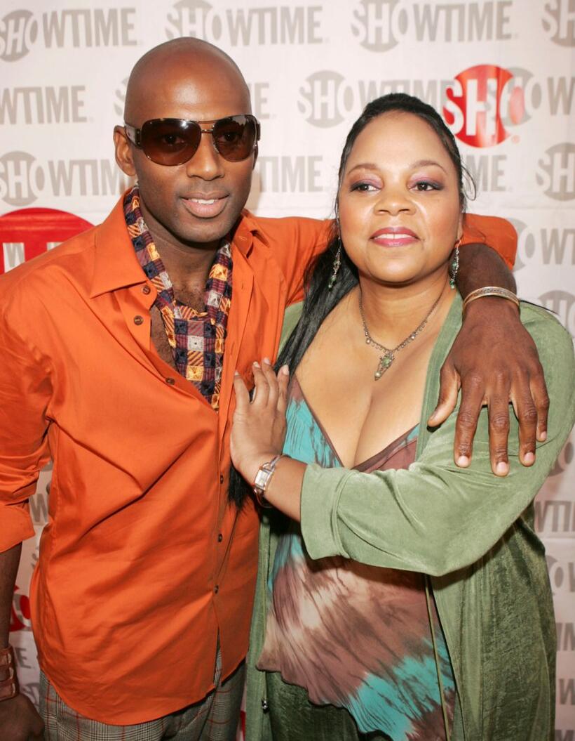 Romany Malco and Tonye Patano at the premiere screenings of "Weeds" and "Barbershop."