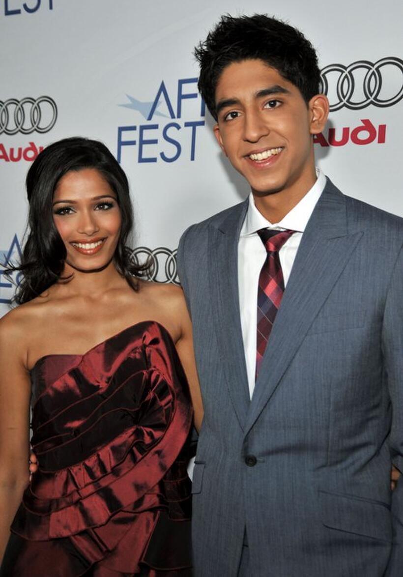 Freida Pinto and Dev Patel at the 2008 AFI Fest Tribute to Danny Boyle.
