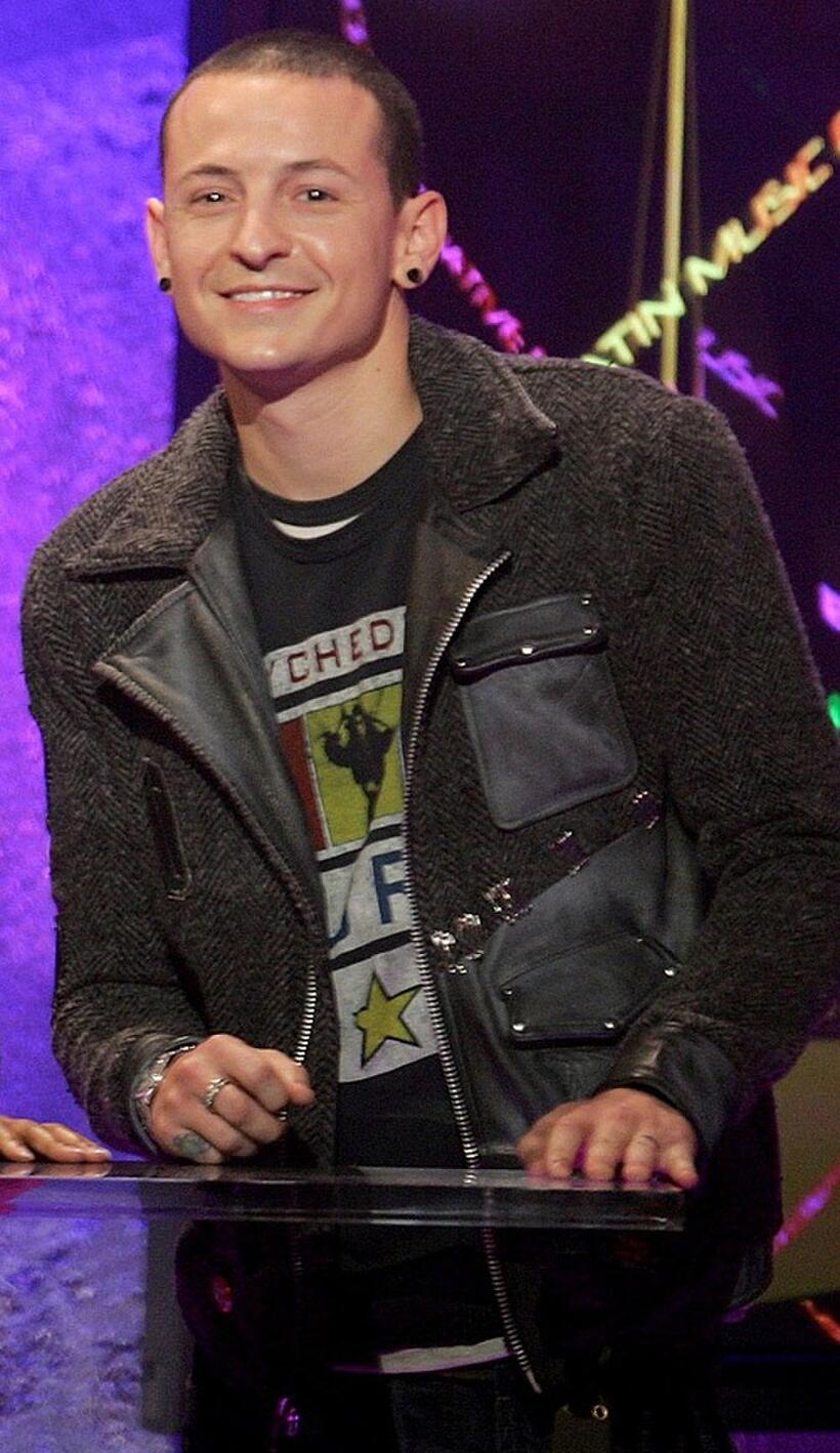 Chester Bennington at the 32nd Annual American Music Awards in California.