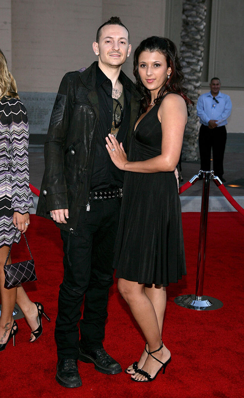 Chester Bennington and Talinda at the 2006 American Music Awards in California.