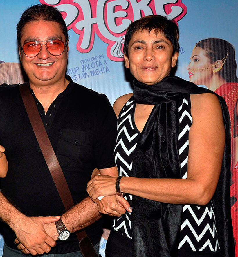 Vinay Pathak and director Deepa Sahi at the press conference of "Tere Mere Phere" in Mumbai.