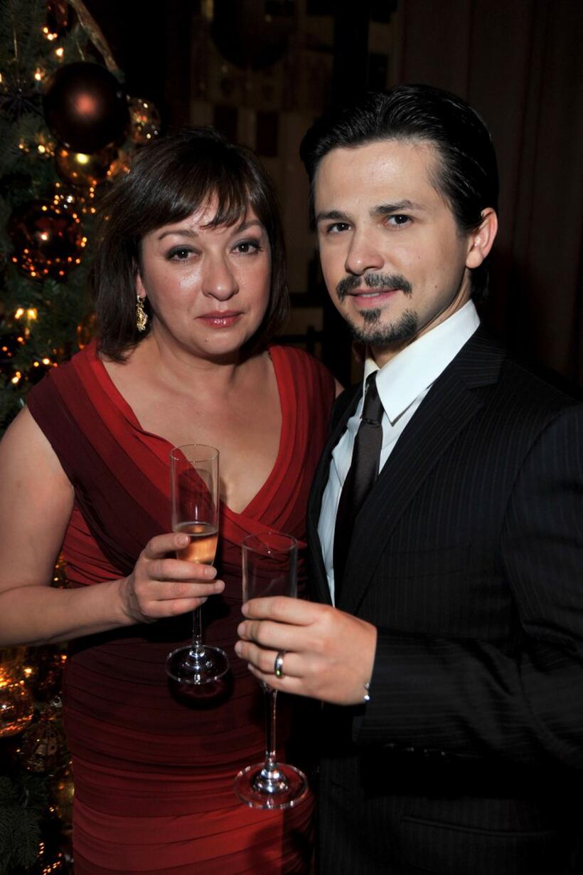 Elizabeth Pena and Freddy Rodriguez at the after party of the premiere of "Nothing Like The Holidays."