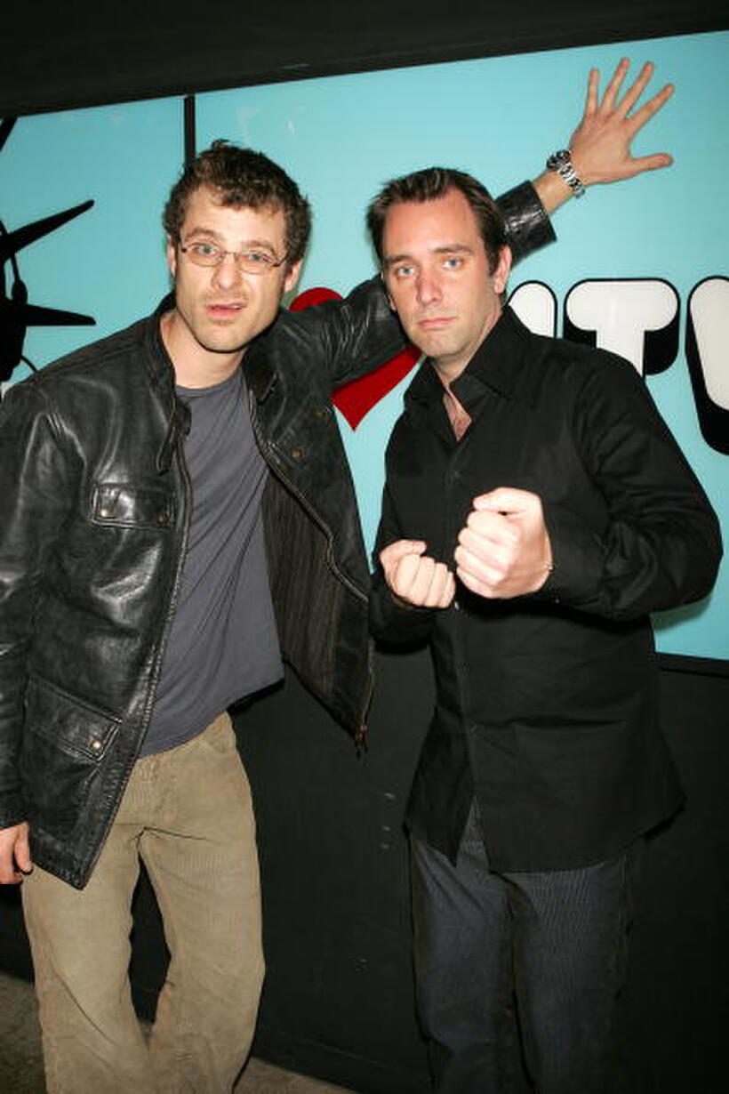 Matt Stone and Trey Parker at the MTV's Total Request Live.