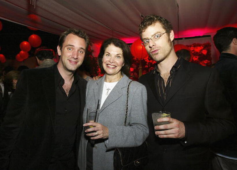 Trey Parker, Sherry Lansing and Matt Stone at the after party of the premiere of "Team America: World Police."