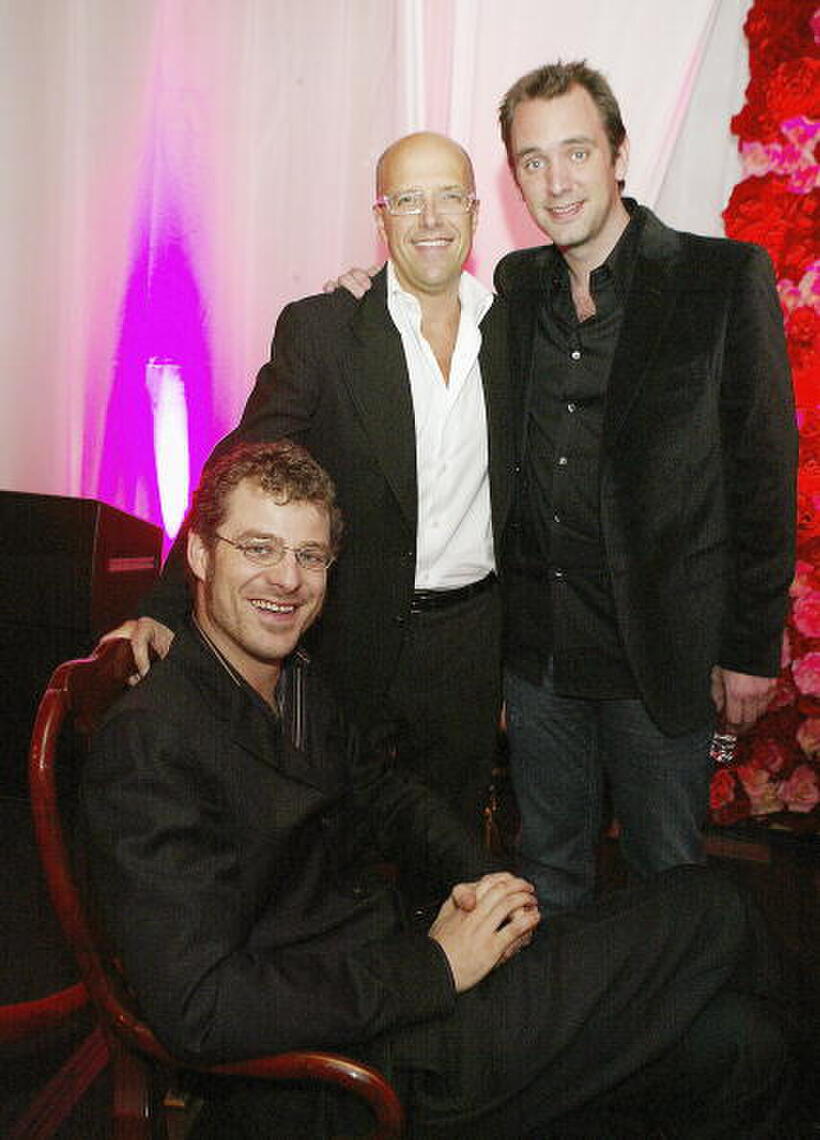 Matt Stone, Donald De Line and Trey Parker at the after party of the premiere of "Team America: World Police."