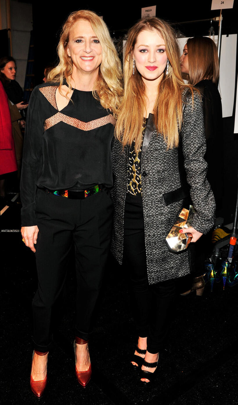 Nanette Lepore and Ella Rae Peck at the Nanette Lepore Fall 2013 Fashion Show during the Mercedes-Benz Fashion Week.