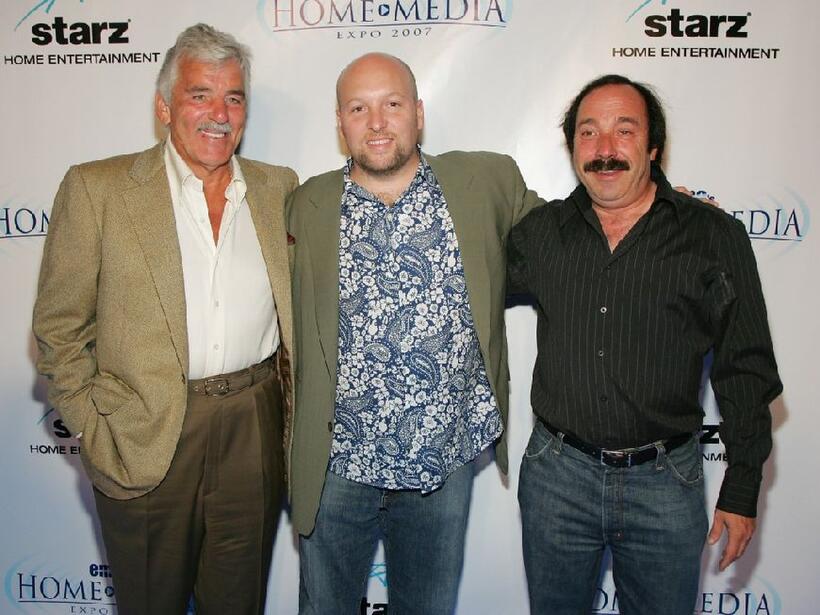 Dennis Farina, Zak Penn and Bill Clark at the opening night party of "Under the Stars."