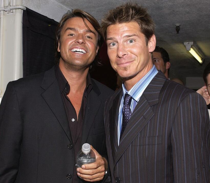 Michael Moloney and Ty Pennington at the Distinctive Assets Gift Lounge during the People's Choice Awards.