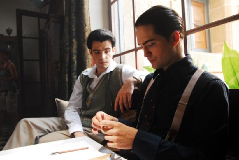 Javier Beltran as Federico Garcia Lorca and Robert Pattinson as Salvador Dali in "Little Ashes."