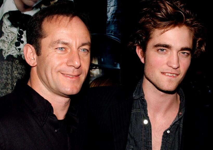 Jason Isaacs and Robert Pattinson at the premiere of "Harry Potter & The Goblet Of Fire."