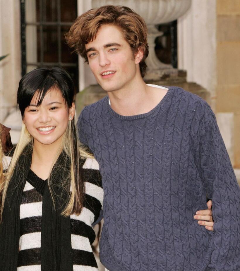 Katie Leung and Robert Pattinson at the photocall of "Harry Potter and the Goblet of Fire."