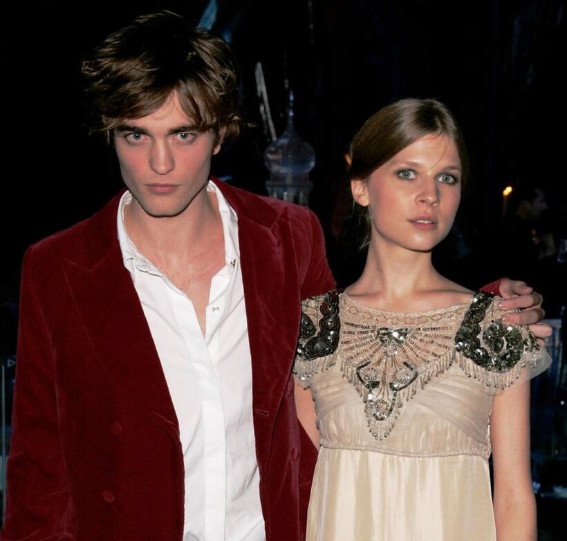 Robert Pattinson and Clemence Poesy at the party of the world premiere of "Harry Potter And The Goblet Of Fire."