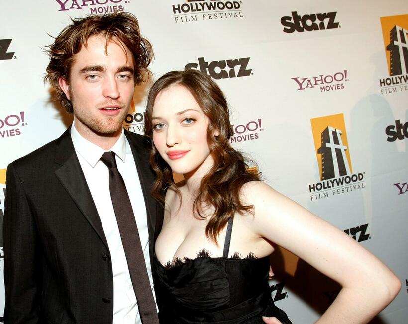Robert Pattinson and Kat Dennings at the Hollywood Film Festivals Gala Ceremony.