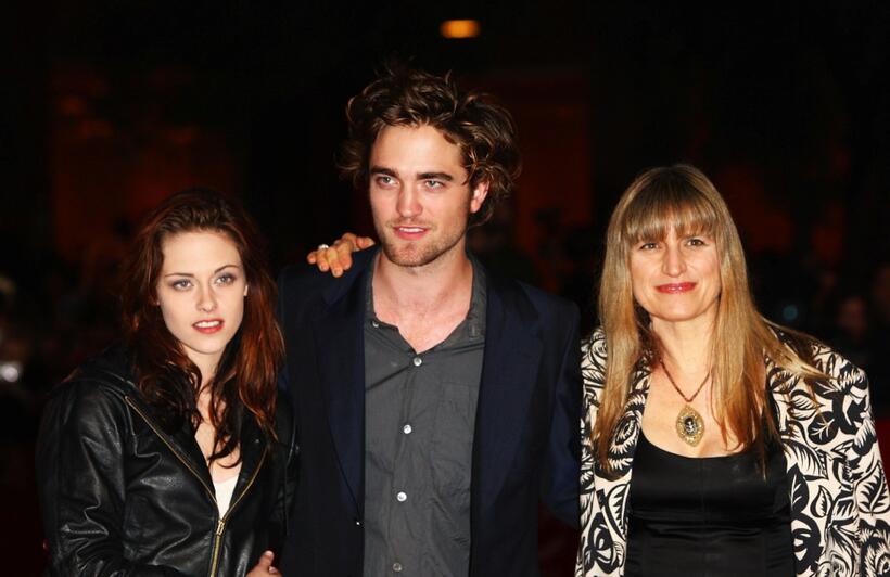 Kristen Stewart, Robert Pattinson and Director Catherine Hardwicke at the premiere of "Twilight" during the Rome International Film Festival.
