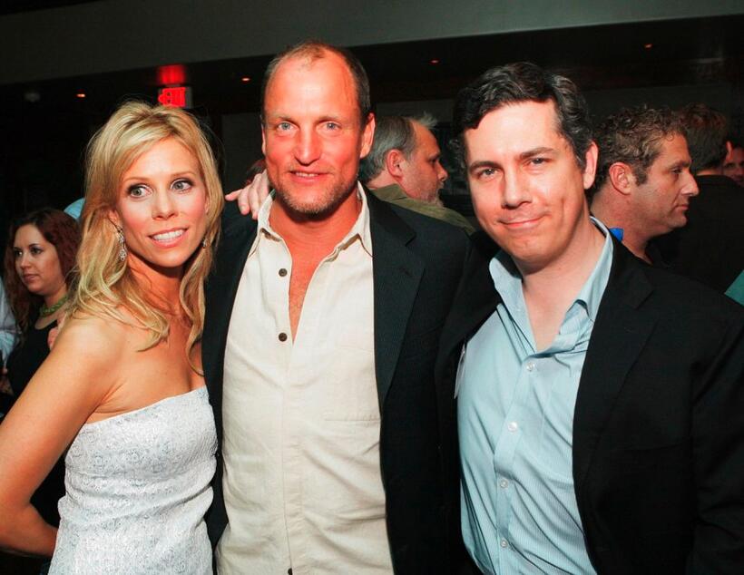 Cheryl Hines, Woody Harrelson and Chris Parnell at the after party of the premiere of "The Grand."