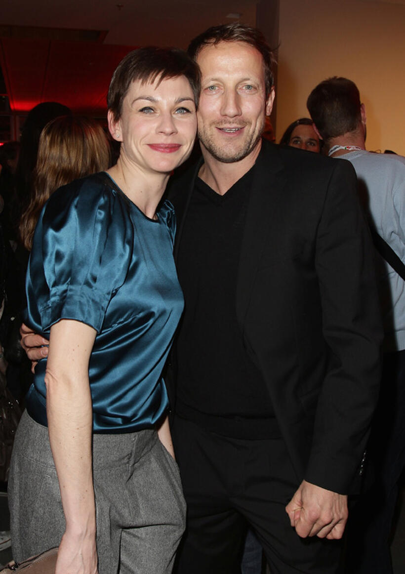 Christiane Paul and Wotan Wilke Moehring at the NRW Reception during the day four of the 61st Berlin International Film Festival in Germany.