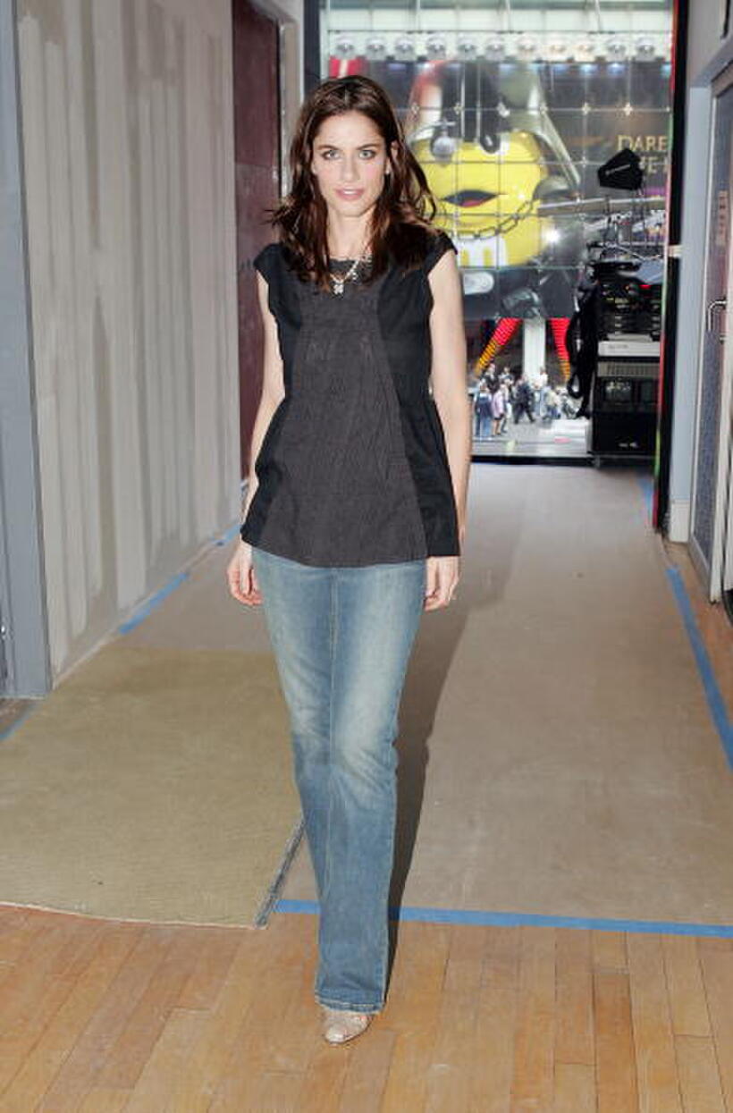 Amanda Peet during MTV's Total Request Live in N.Y.