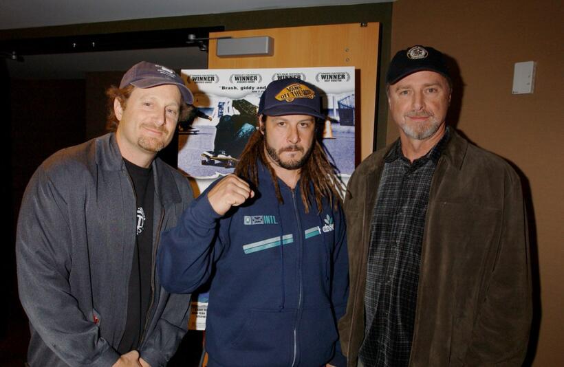 Stacy Peralta, Tony Alva and Producer Jay Wilson at the New York premiere of "Dogtown And Z-Boys."