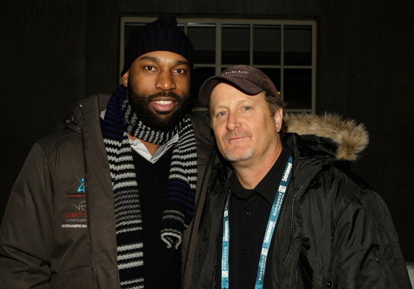 Producer Baron Davis and Stacy Peralta at the premiere of "Made In America" during the Sundance Film Festival.
