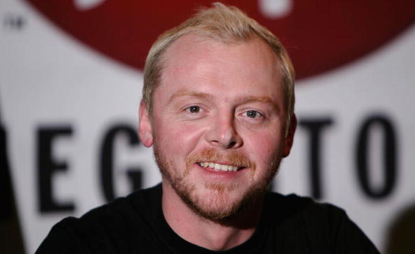 Simon Pegg at the Virgin Megastore in Hollywood. 