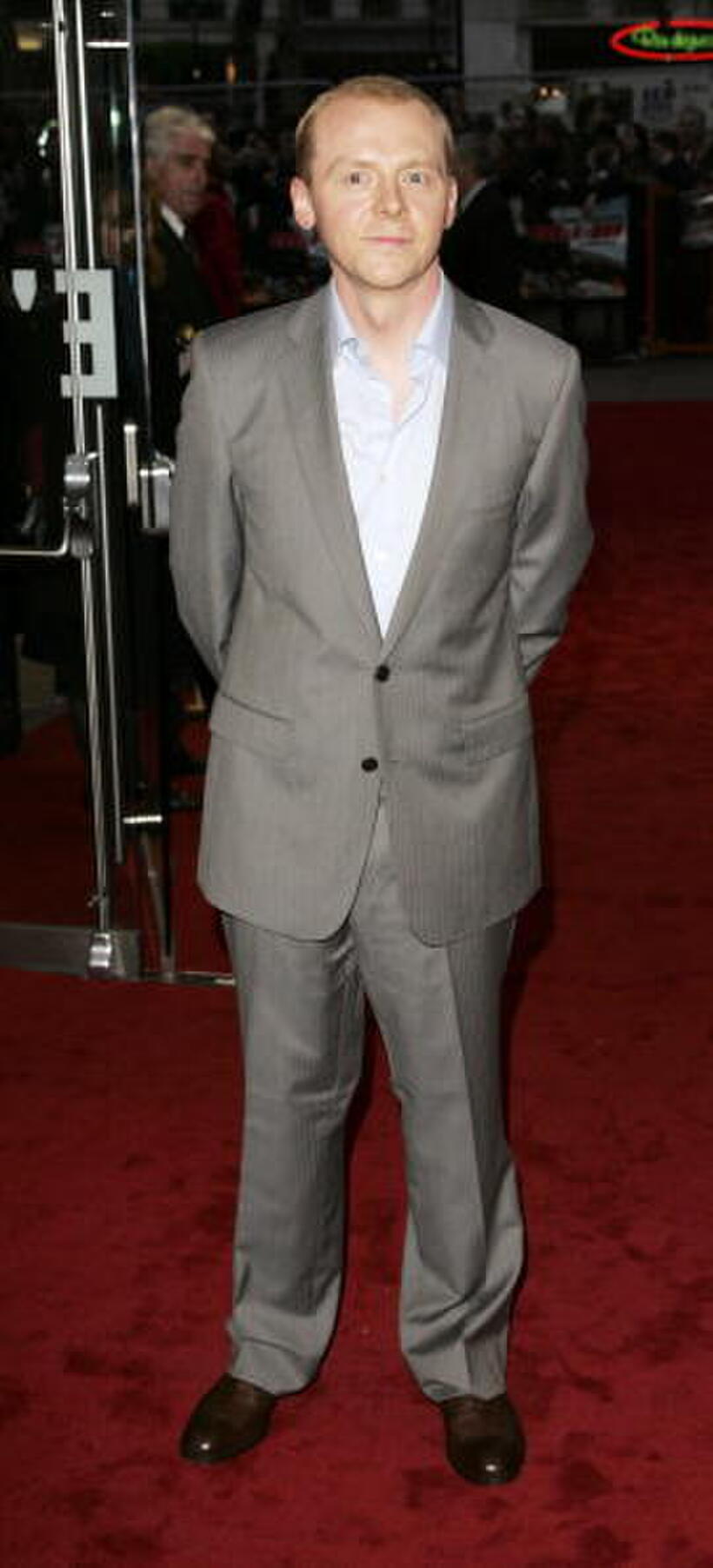 Simon Pegg at the UK Premiere of “Mission: Impossible III” in London, England.