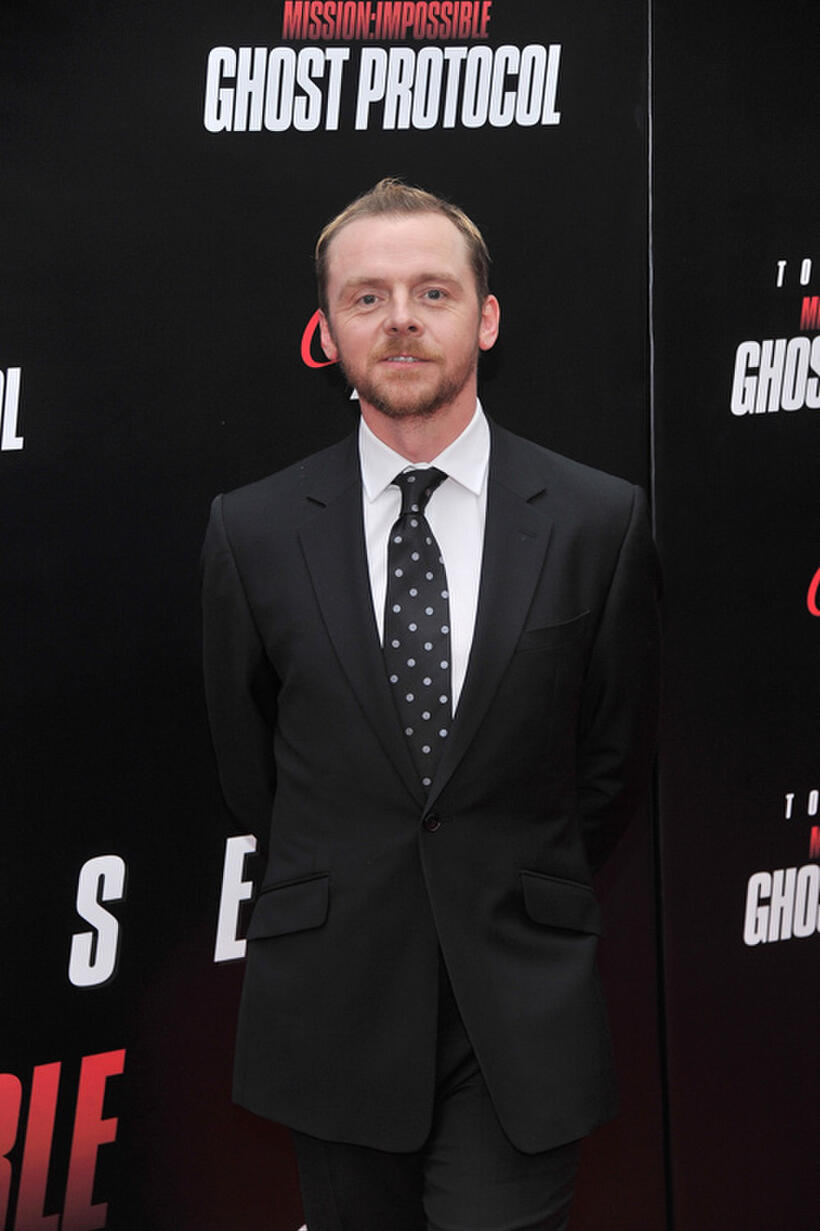 Simon Pegg at the New York premiere of "Mission: Impossible - Ghost Protocol."