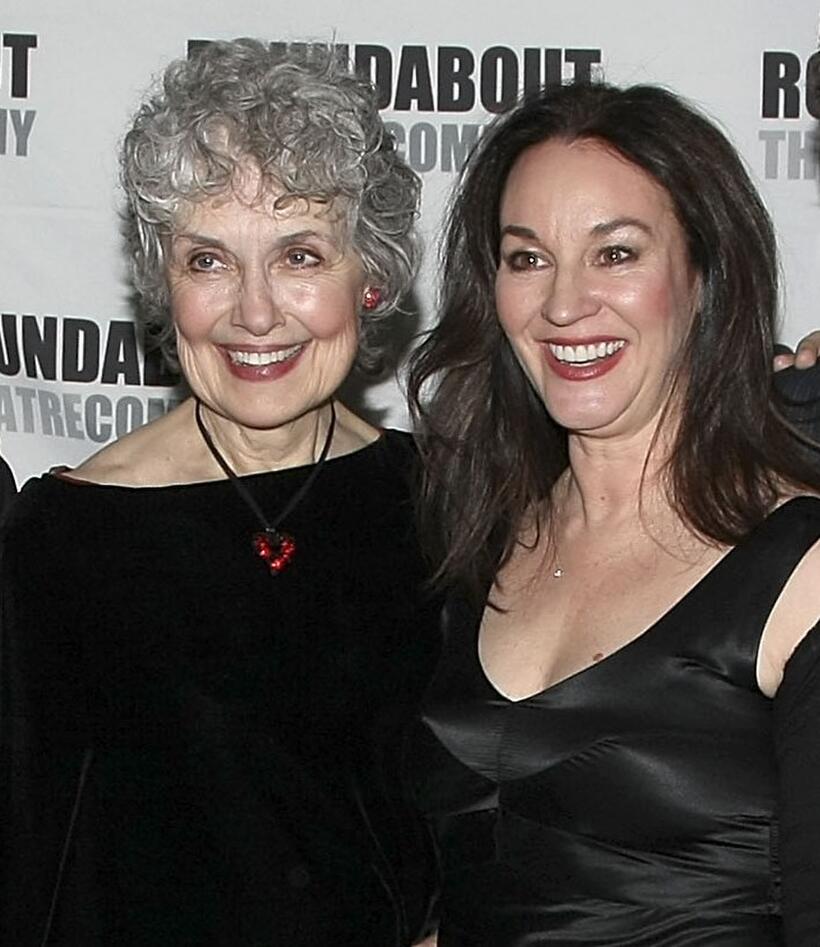 Mary Beth Peil and Jessica Molaskey at the after party of the opening night of "Sunday In The Park With George."