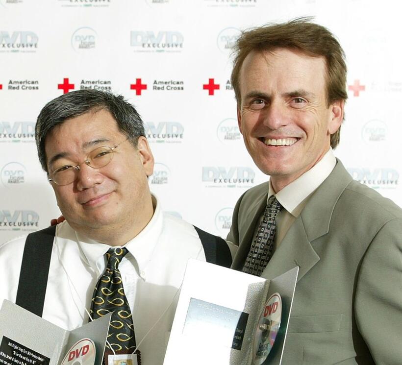 Chris Otsuki and Rob Paulsen at the 2005 DVD Exclusive Awards.