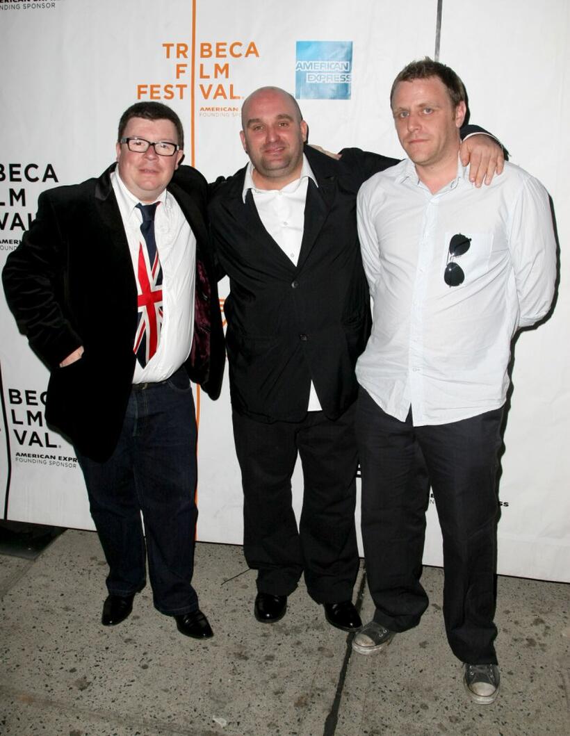 Perry Benson, Director Shane Meadows and Paul Fraser at the premiere of "Somers Town" during the 2008 Tribeca Film Festival.