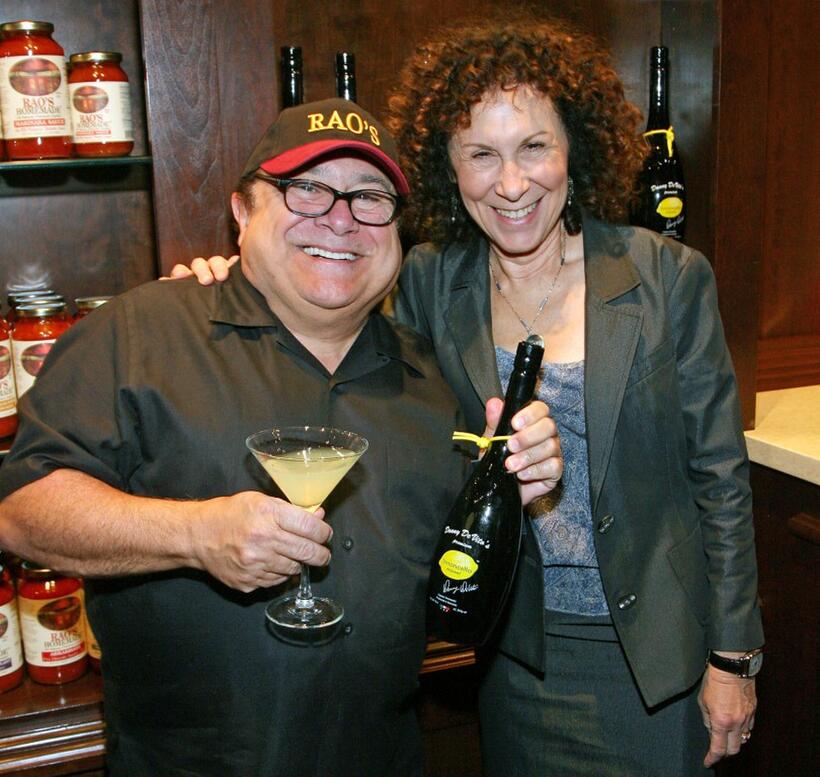 Danny DeVito and Rhea Perlman at the promotion of Danny DeVito's Premium Limoncello liqueur.