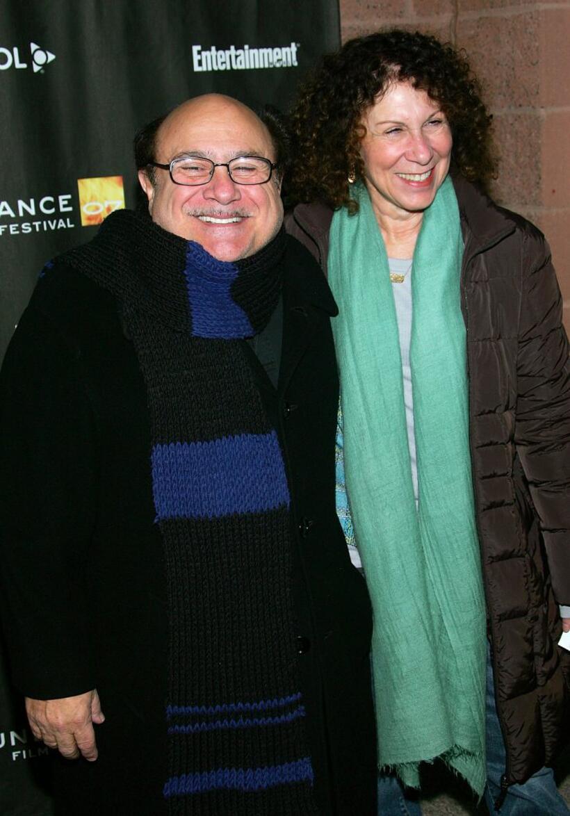 Danny DeVito and Rhea Perlman at the premiere of "The Good Night."