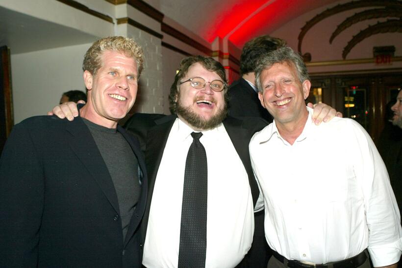 Ron Perlman, Guillermo Del Toro and Joe Roth at the premiere of "Hellboy."