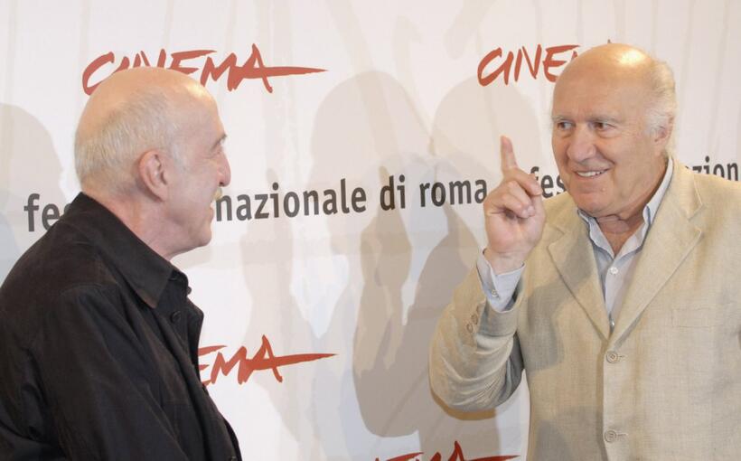 Michel Piccoli and Director Otar Iosselianiat at the Rome Film Festival photocall to promote "Jardins en Automne".