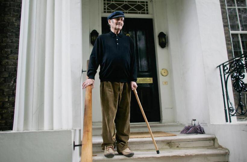 Harold Pinter at his London home in Holland Park.