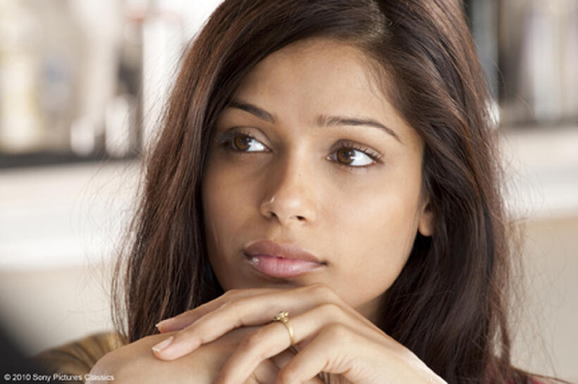 Freida Pinto as Dia in "You Will Meet a Tall Dark Stranger."