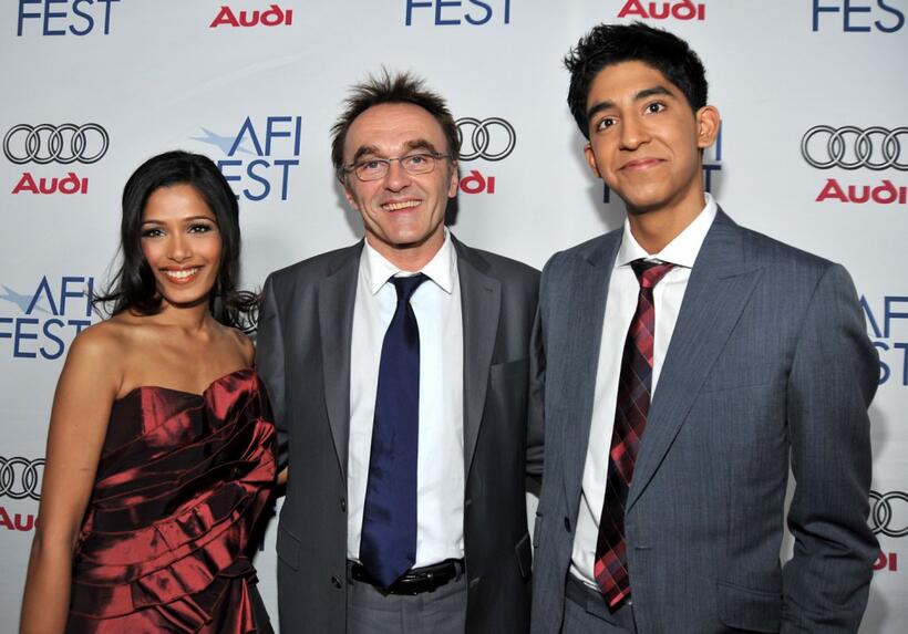 Freida Pinto, Director Danny Boyle and Dev Patel at the 2008 AFI Fest Tribute To Danny Boyle.