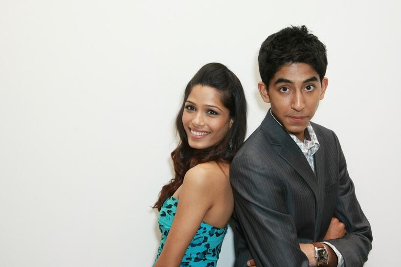 Freida Pinto and Dev Patel at the 2008 Tribeca cinema series.