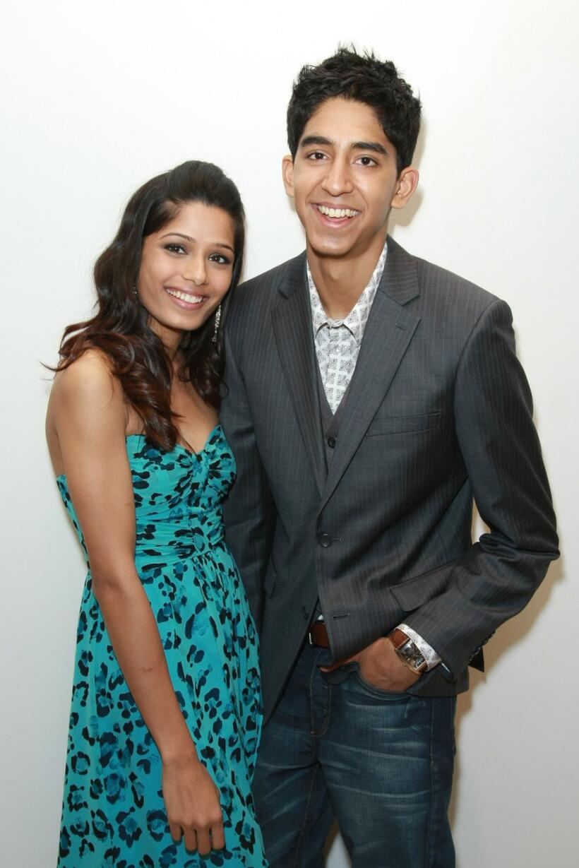 Freida Pinto and Dev Patel at the 2008 Tribeca cinema series.