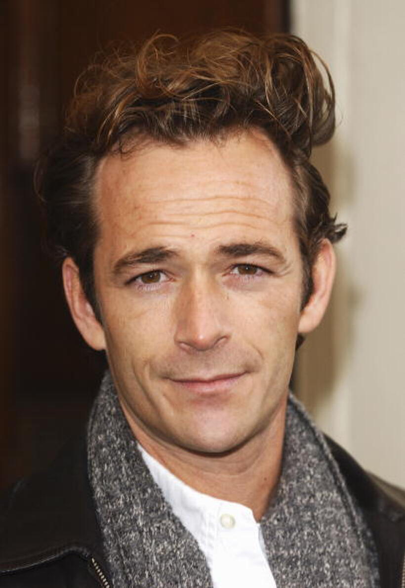 Luke Perry at the press launch of "When Harry Met Sally."