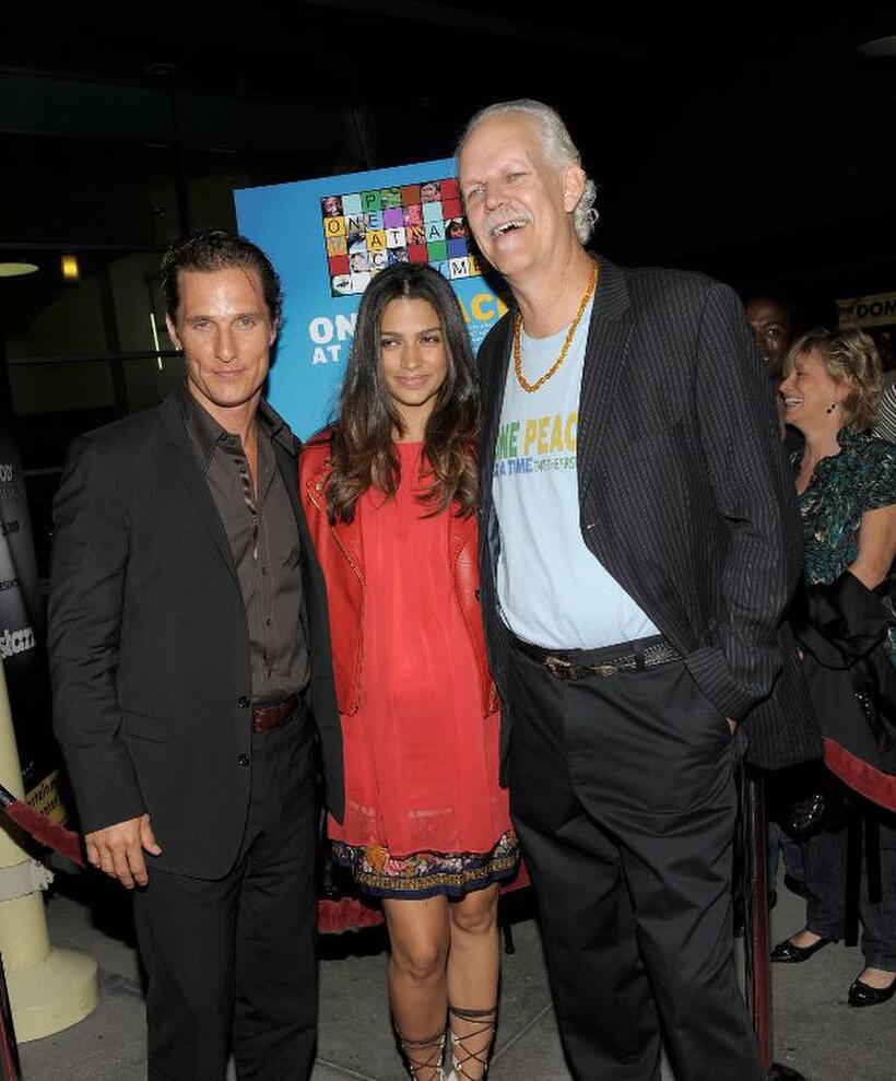 Matthew McConaughey, Camila Alves and Turk Pipkin at the Nobelity Project's "One Peace At A Time."
