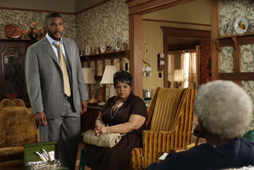 Tyler Perry as Brian and Tamela Mann as Cora in "Tyler Perry's Madea Goes to Jail."