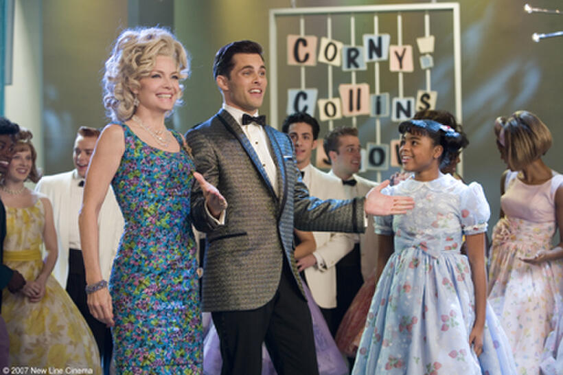 Michelle Pfeiffer as Velma von Tussle and James Marsden as Corny Collins in "Hairspray."