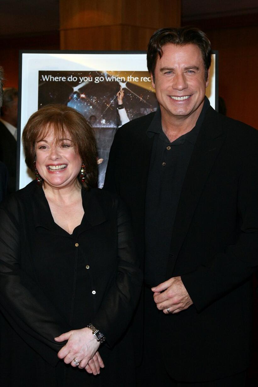 Donna Pescow and John Travolta at the Academy of Motion Picture Arts and Sciences 30th anniversary screening of "Saturday Night Fever."