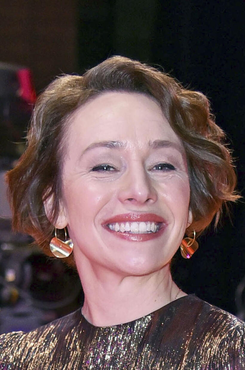 Ellie Piercy at the "Golda" premiere and European Shooting Stars 2023 award ceremony red carpet during the 73rd Berlinale International Film Festival.
