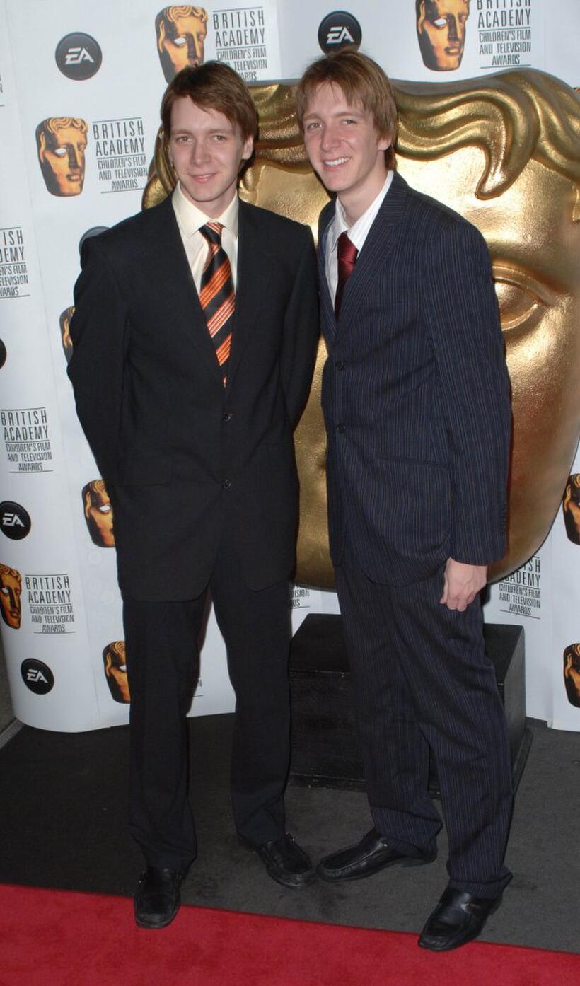 Oliver Phelps and James Phelps at the British Academy Children's Film and Television Awards 2006.