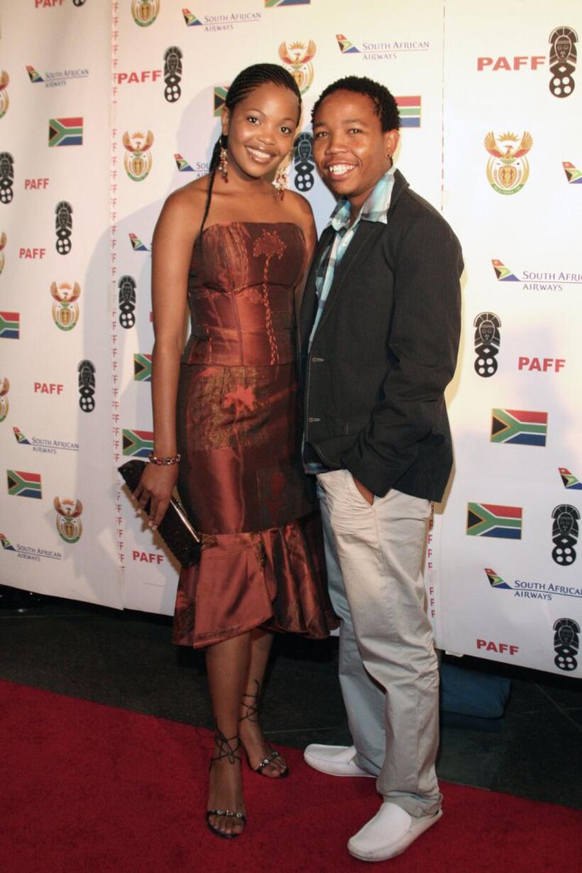 Terry Pheto and Presley Chweneyagae at the 14th Annual Pan African Film Fest Opening Night Gala.