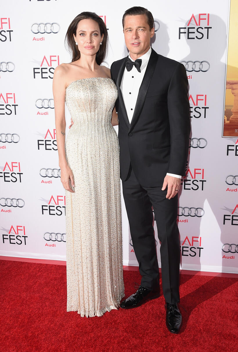 Angelina Jolie Pitt and Brad Pitt at the California premiere of "By the Sea."