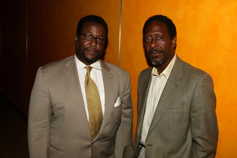 Wendell Pierce and Clarke Peters at the Museum of the Moving Image presentation of HBO's "The Wire" reception.